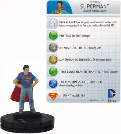 Superman #100 Superman and Wonder Woman DC Heroclix Sin Carta